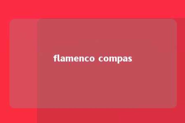 flamenco compas 